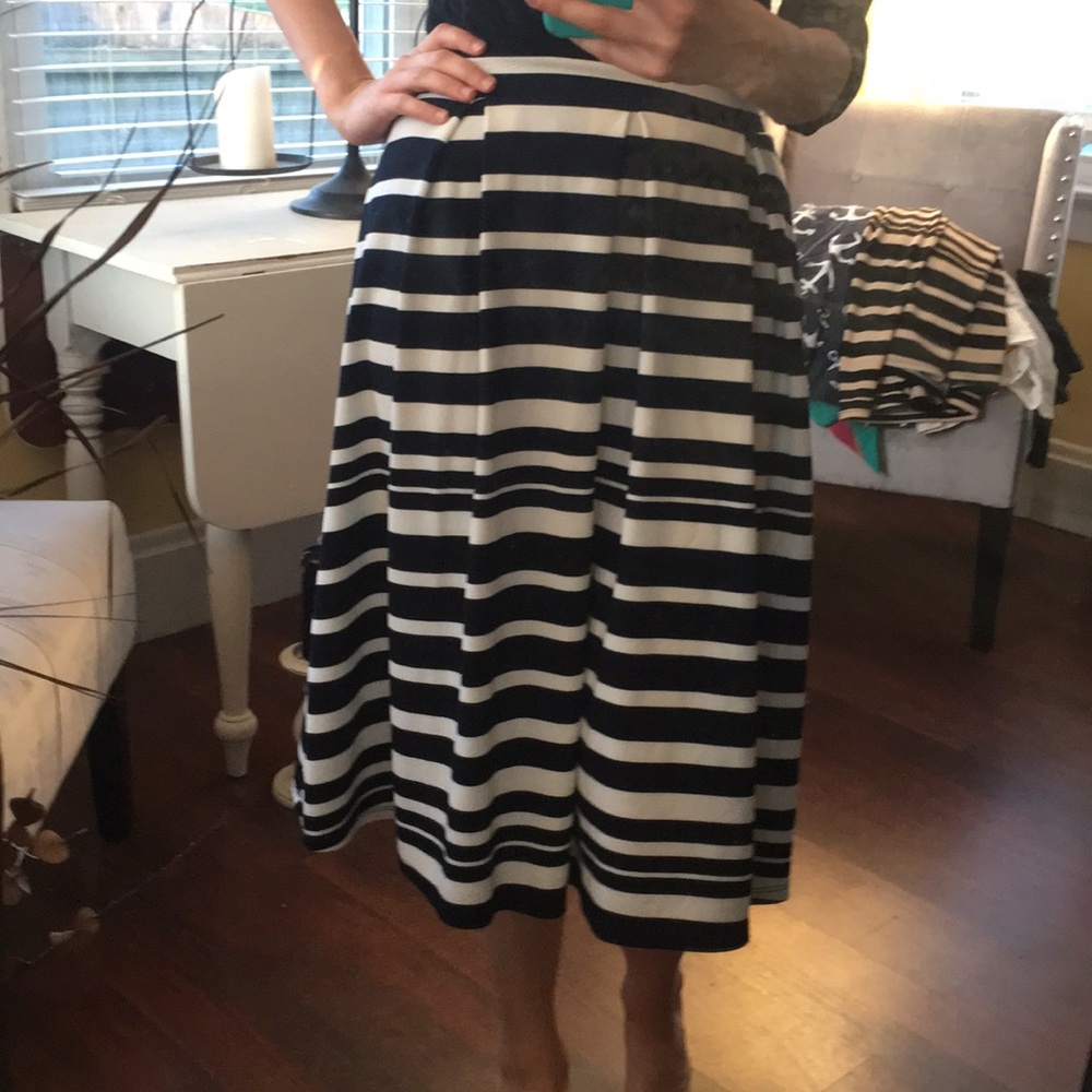 Navy blue stripped skirt (in great condition)